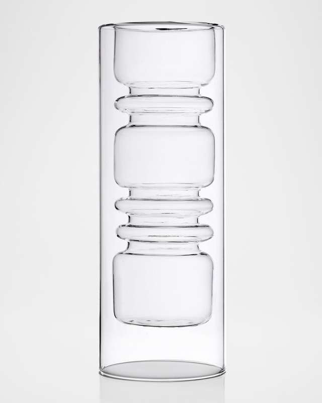 Rings Double-Walled Vase, 11.8"